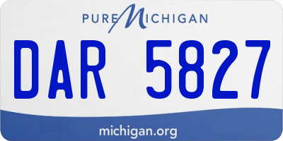 MI license plate DAR5827