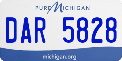 MI license plate DAR5828