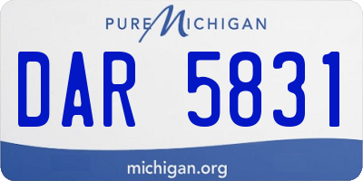MI license plate DAR5831