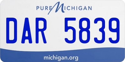 MI license plate DAR5839