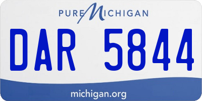 MI license plate DAR5844