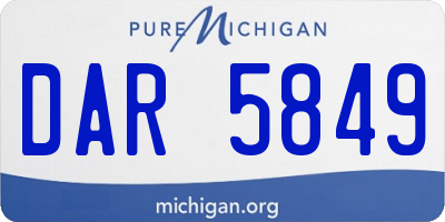 MI license plate DAR5849