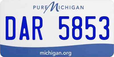 MI license plate DAR5853