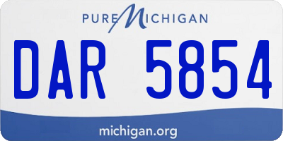 MI license plate DAR5854