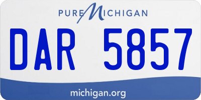 MI license plate DAR5857