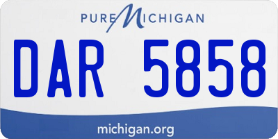 MI license plate DAR5858