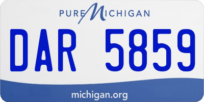 MI license plate DAR5859