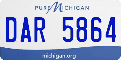 MI license plate DAR5864