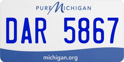 MI license plate DAR5867