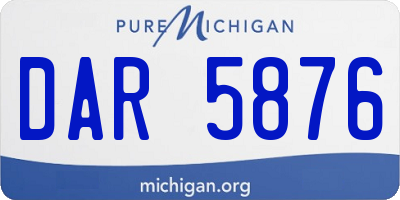 MI license plate DAR5876