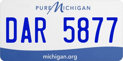 MI license plate DAR5877