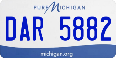 MI license plate DAR5882