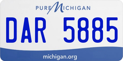 MI license plate DAR5885