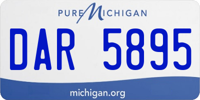 MI license plate DAR5895