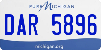 MI license plate DAR5896