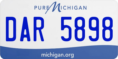 MI license plate DAR5898
