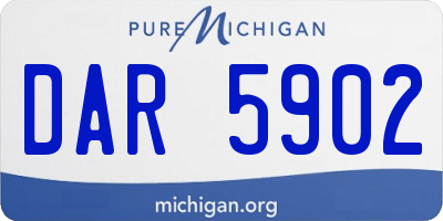 MI license plate DAR5902