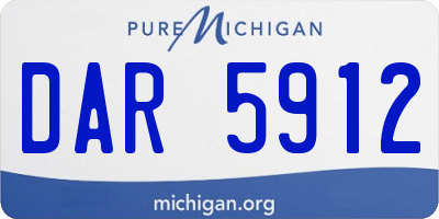 MI license plate DAR5912