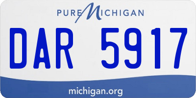 MI license plate DAR5917