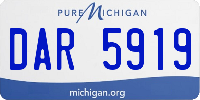 MI license plate DAR5919