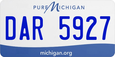 MI license plate DAR5927