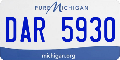 MI license plate DAR5930