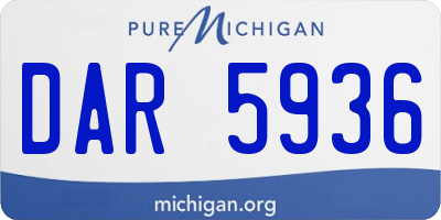 MI license plate DAR5936