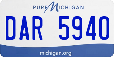 MI license plate DAR5940