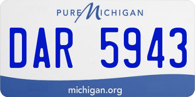 MI license plate DAR5943