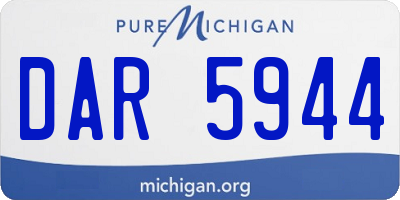 MI license plate DAR5944