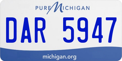 MI license plate DAR5947