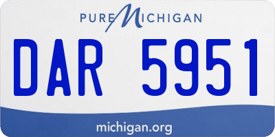 MI license plate DAR5951