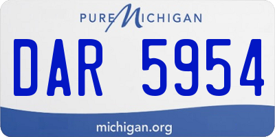 MI license plate DAR5954