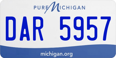MI license plate DAR5957