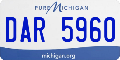 MI license plate DAR5960