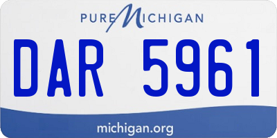 MI license plate DAR5961
