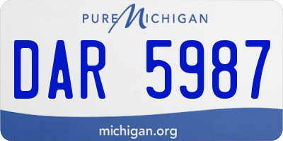 MI license plate DAR5987