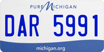 MI license plate DAR5991