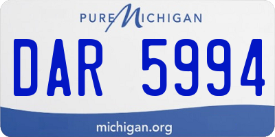 MI license plate DAR5994