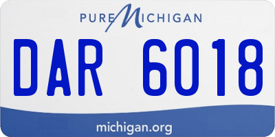MI license plate DAR6018