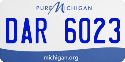 MI license plate DAR6023