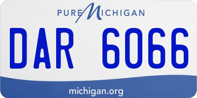 MI license plate DAR6066
