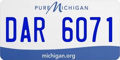 MI license plate DAR6071