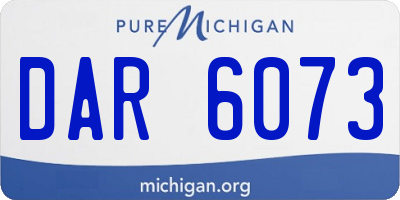 MI license plate DAR6073
