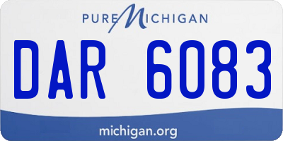 MI license plate DAR6083