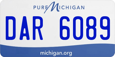 MI license plate DAR6089