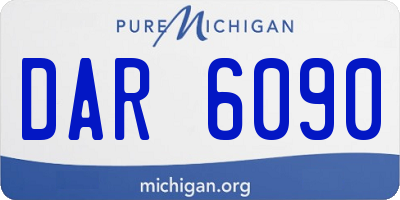 MI license plate DAR6090
