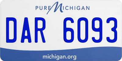 MI license plate DAR6093