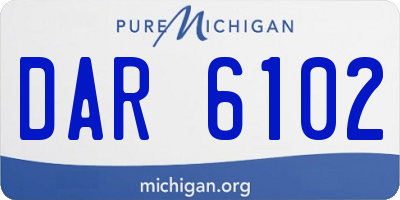 MI license plate DAR6102