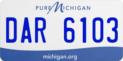 MI license plate DAR6103